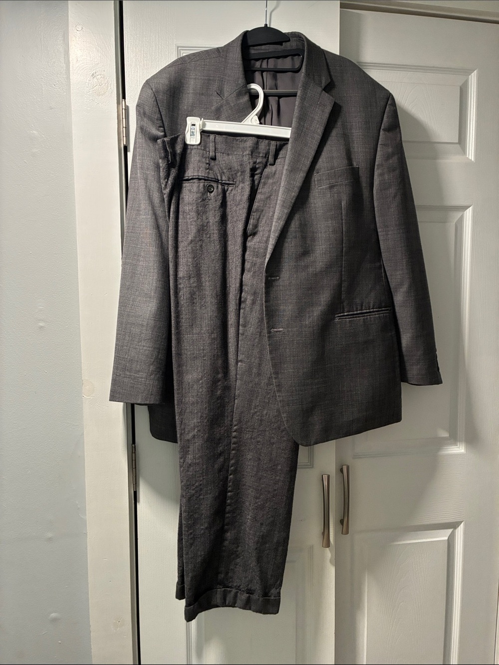 Chaps Charcoal Gray Two-Piece Men's Suit 48R 42x30